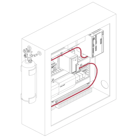 KTB FireLine 1 kg– automatyczny system gaszenia rozdzielni gazem FK-5-1-12