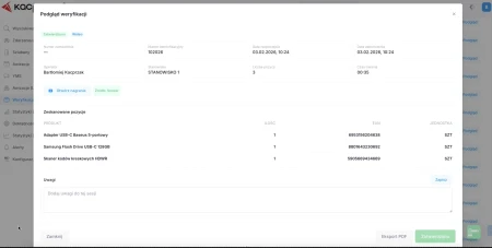 KTB ANPR - MONITORING KOMPLETACJI ZAMÓWIENIA